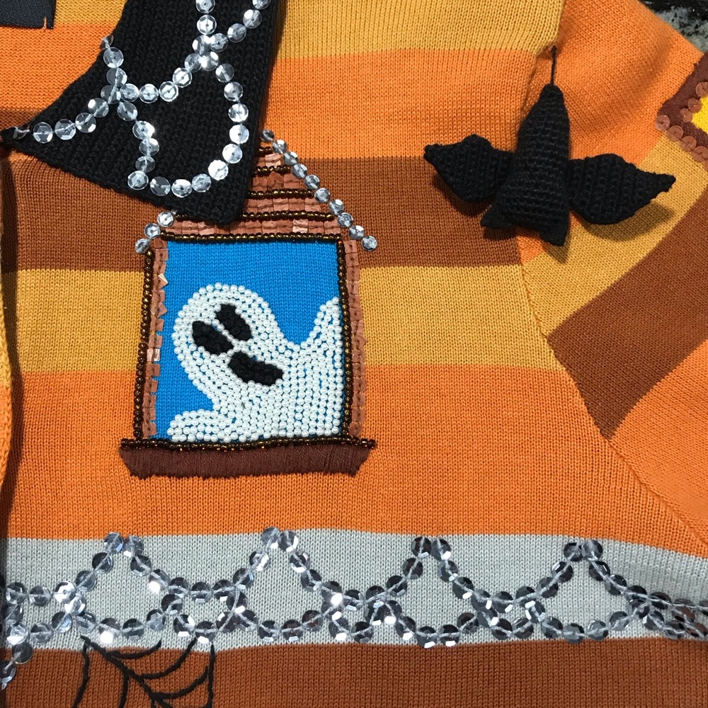 Vintage Michael Simon Halloween Cardigan Sweater ~ Women’s Medium *FIRM PRICE* - Picture 9 of 12